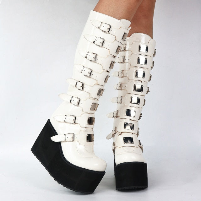 Gothic Street Wear High Top Platform Boots