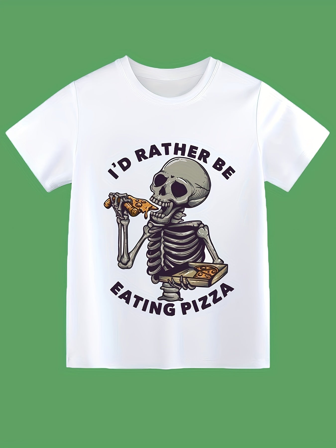 Girls Creative ''Skeleton Eating Pizza''