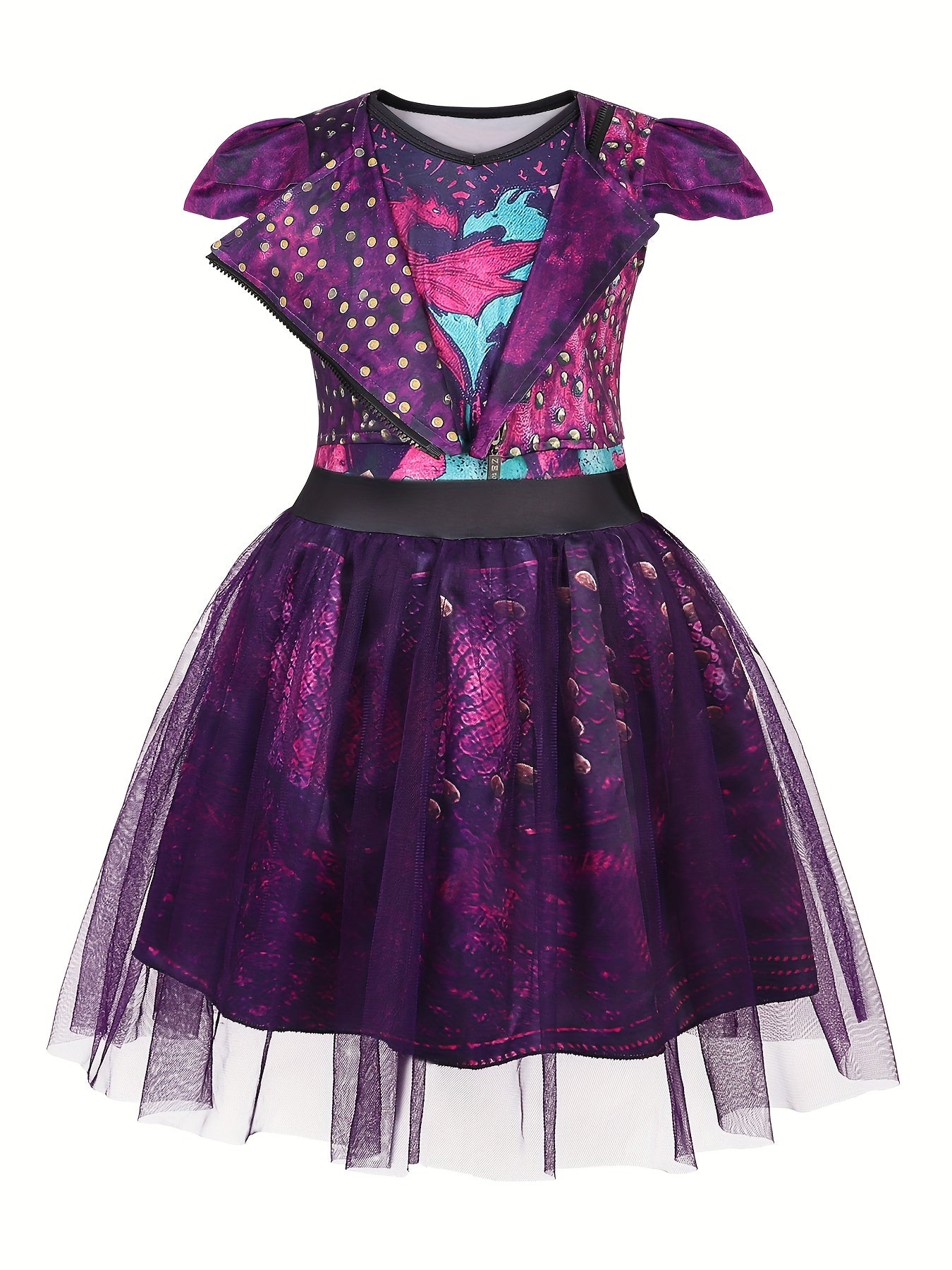 Girls Mesh Punk Style Rock Trendy Performance dress Halloween