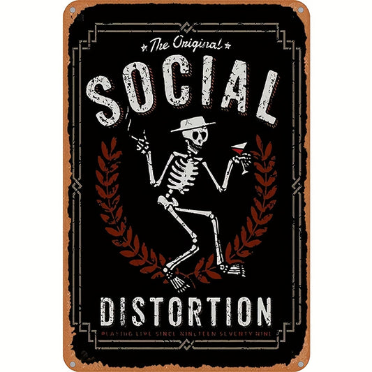 "Social Distortion " Vintage Metal Aluminum Sign