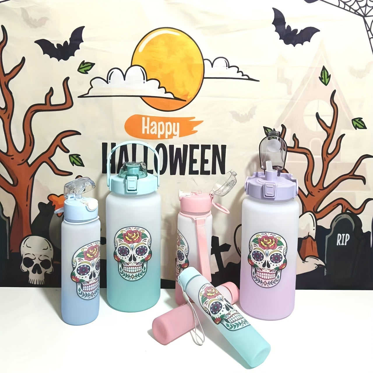 Day Of The Dead Sports Water Bottles