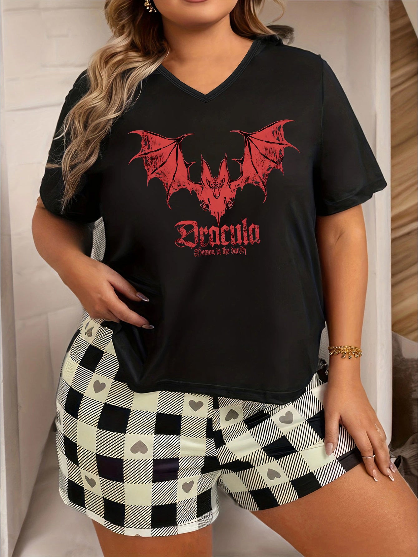 Plus Size Dracula Loungewear Tee