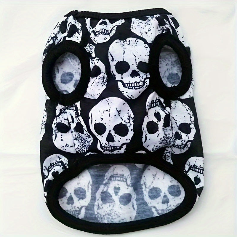 Skull Graphic Pet Vest for dogs or cats