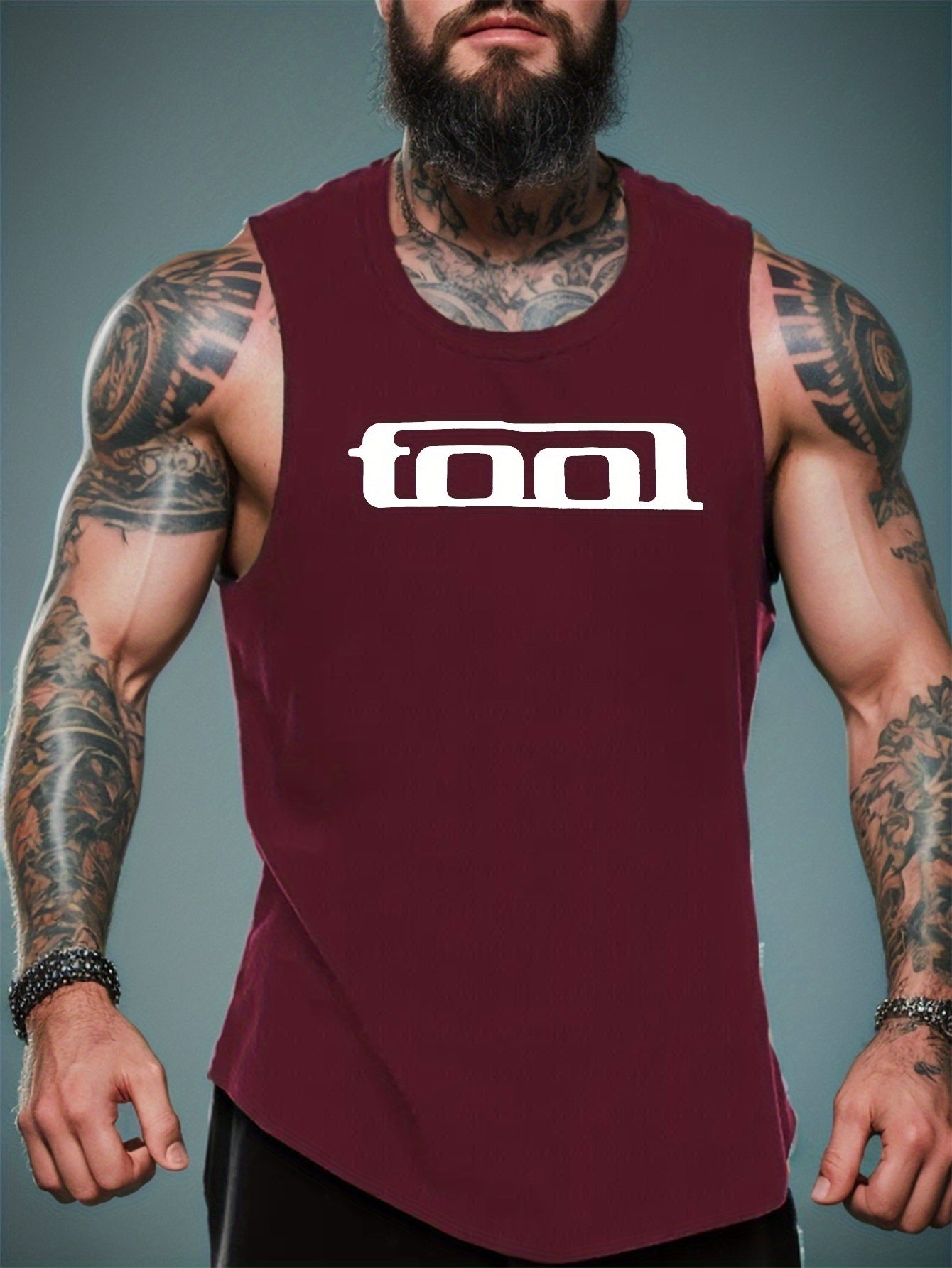 Tool Print Sleeveless Tank Top