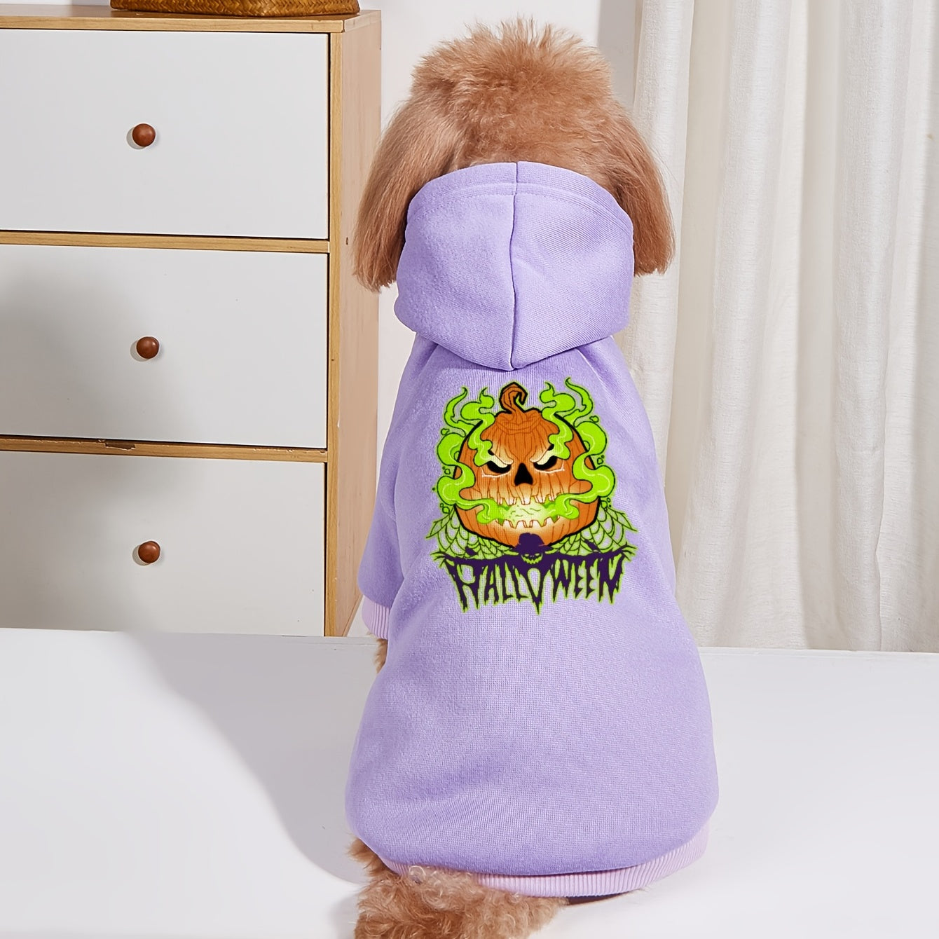 Ghost Pumpkin Graphic Pet Hoodie