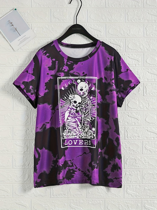 Women's tye dye skeleton