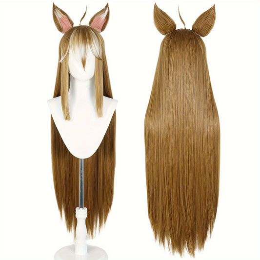 38Inch Brown Synthetic Wig For Cosplay