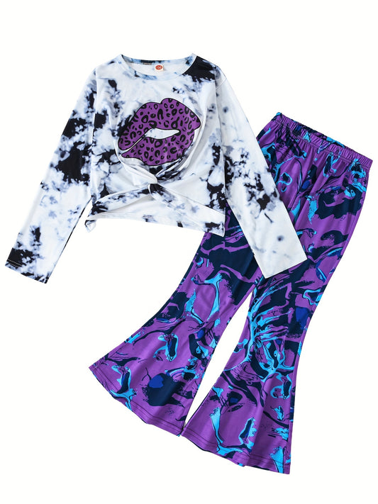 Girls 2pcs Tie Dye Outfit