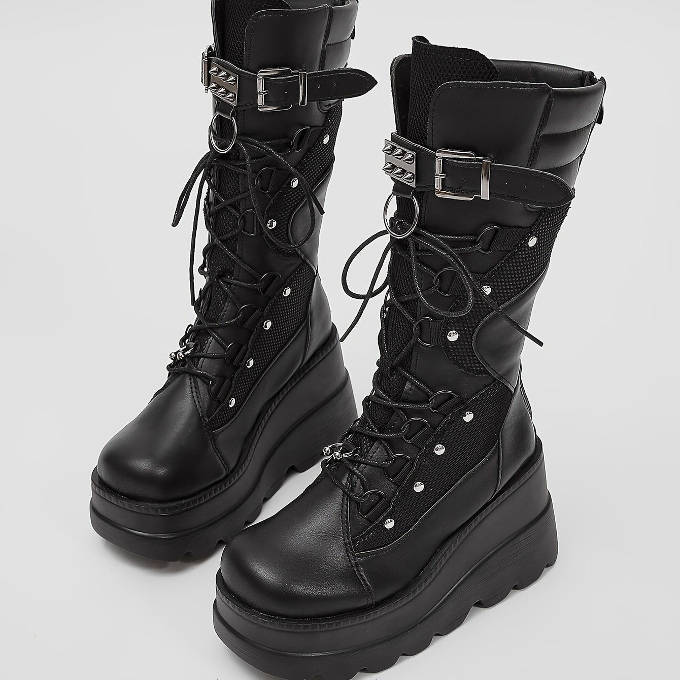 Women's High-Platform Mid-Calf Boots