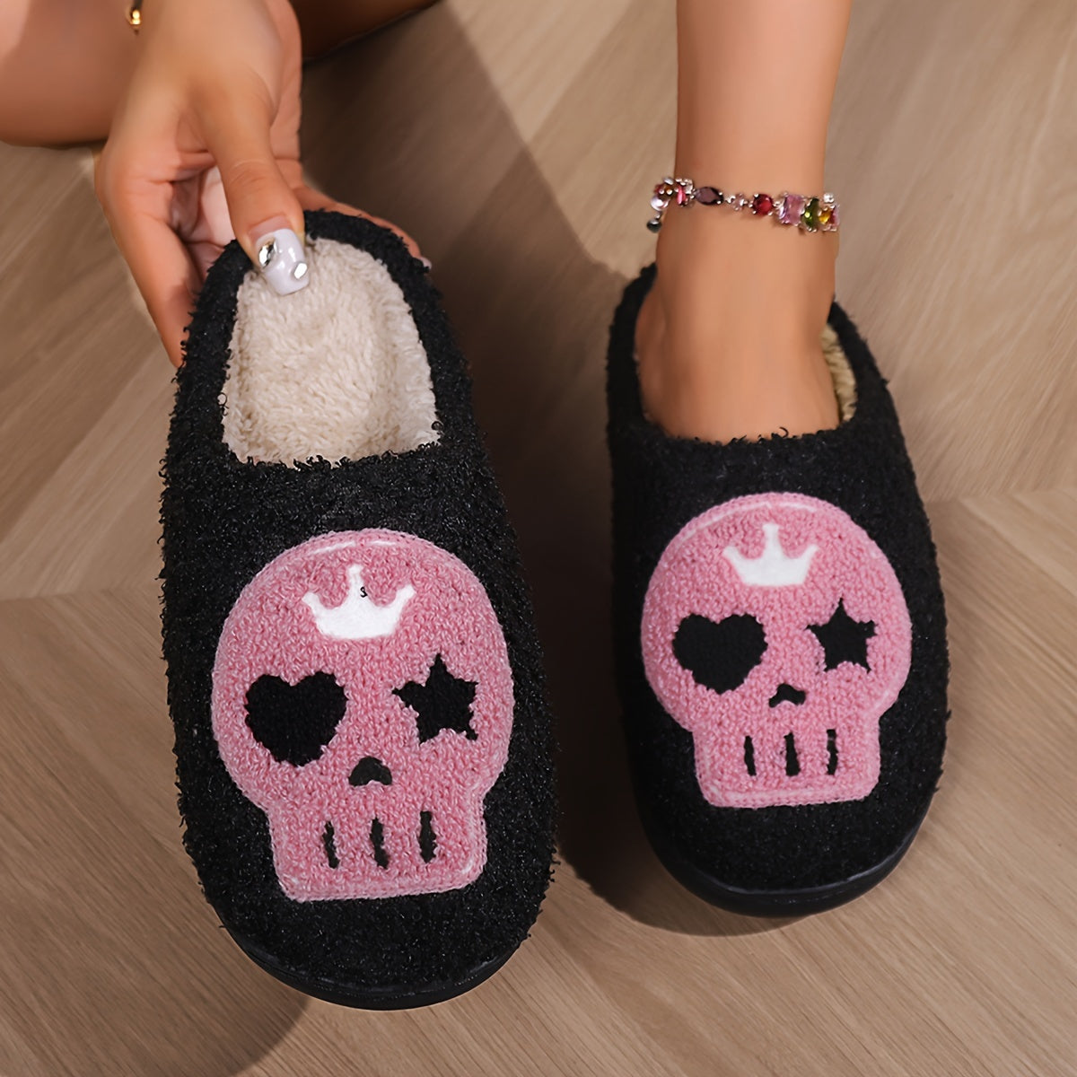 Cozy punk slippers