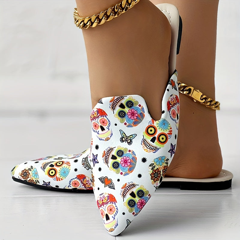 Women's Skull Pattern Sandals