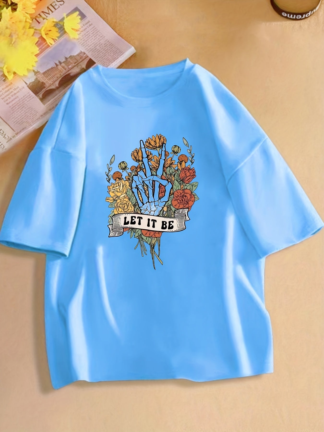 ''Let It Be'' Graphic Girls Casual Tee