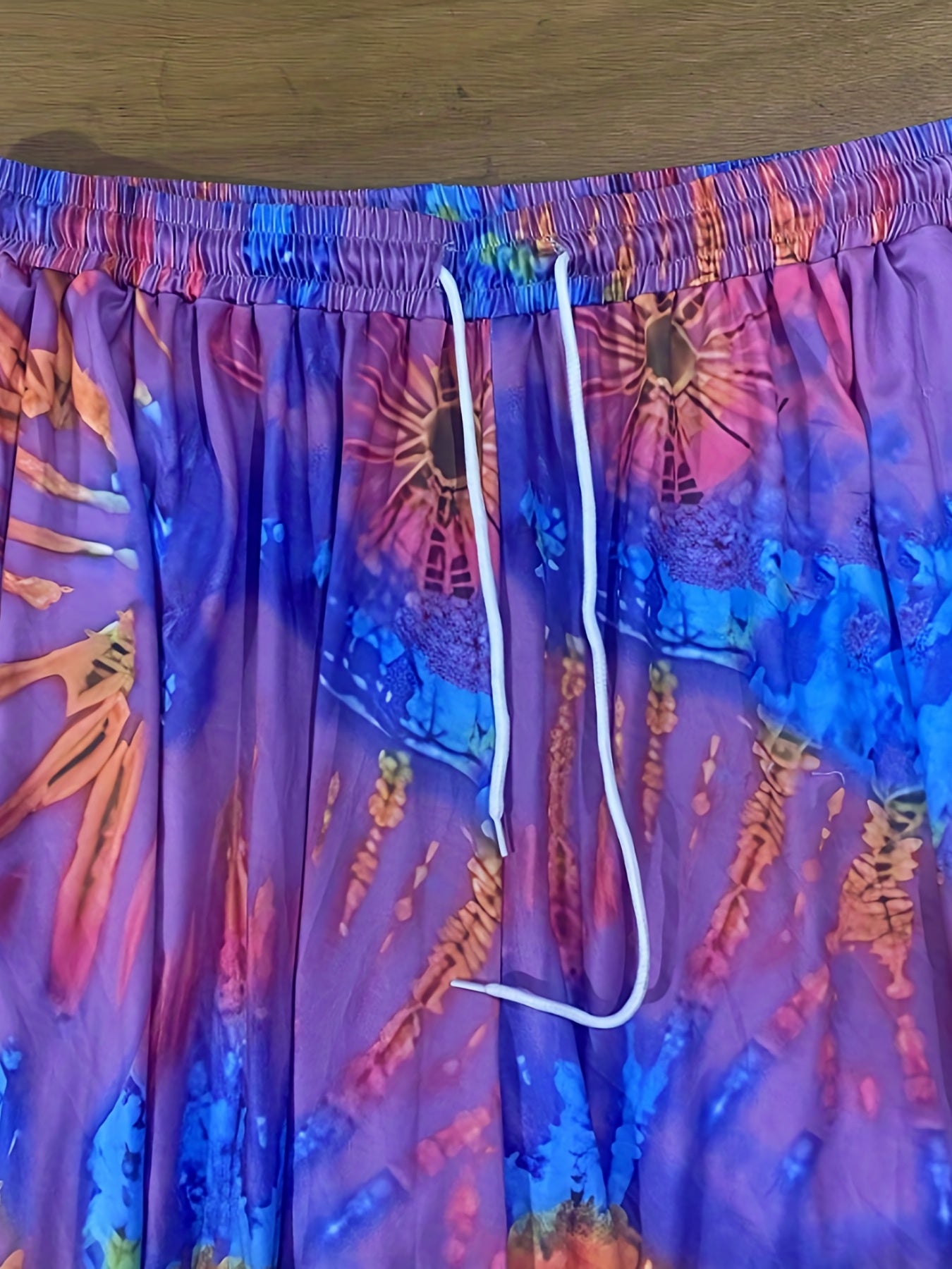 Plus Size Tie-Dye Palazzo Pants