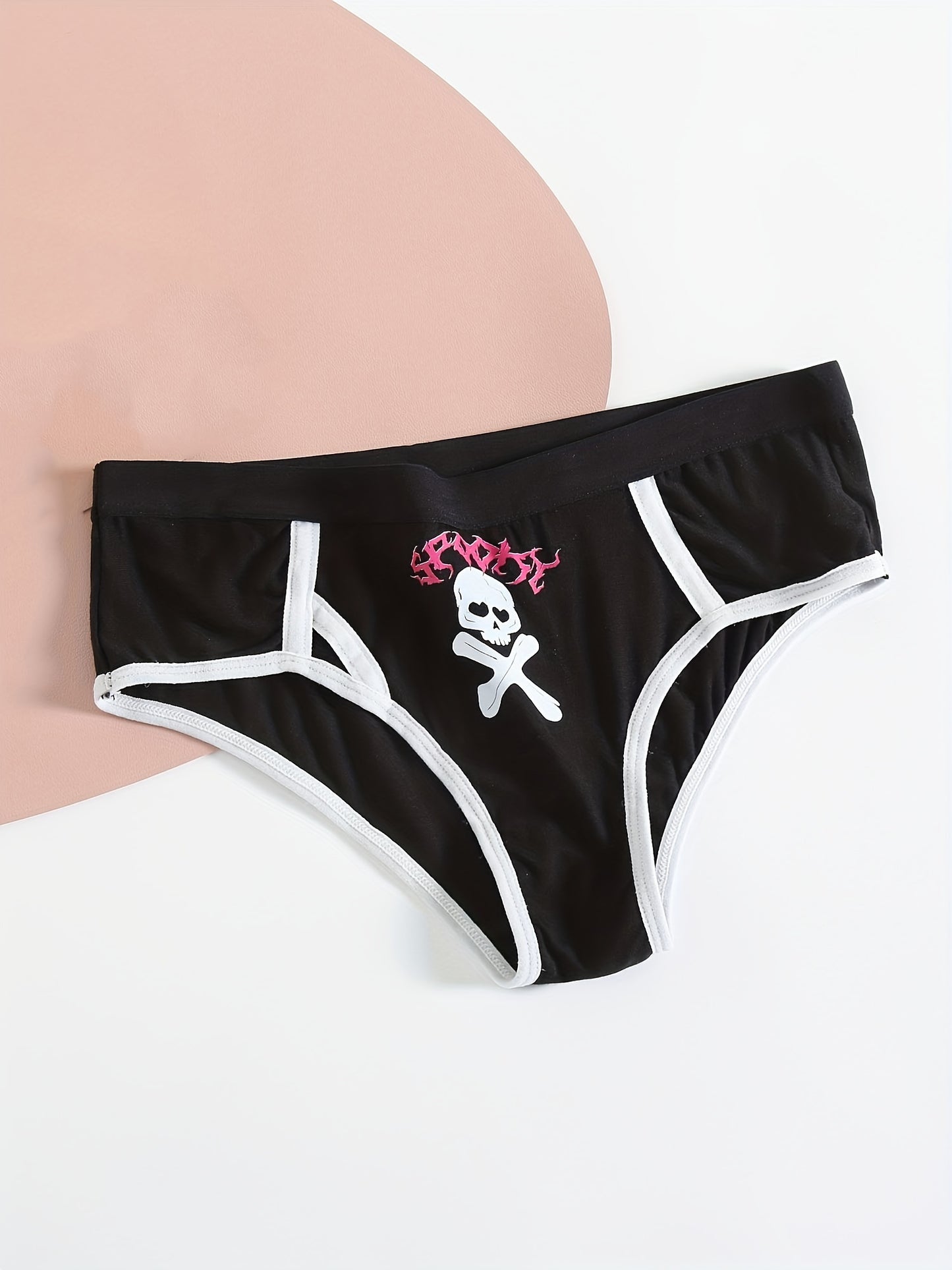 3pcs Punk Skull Pattern Briefs