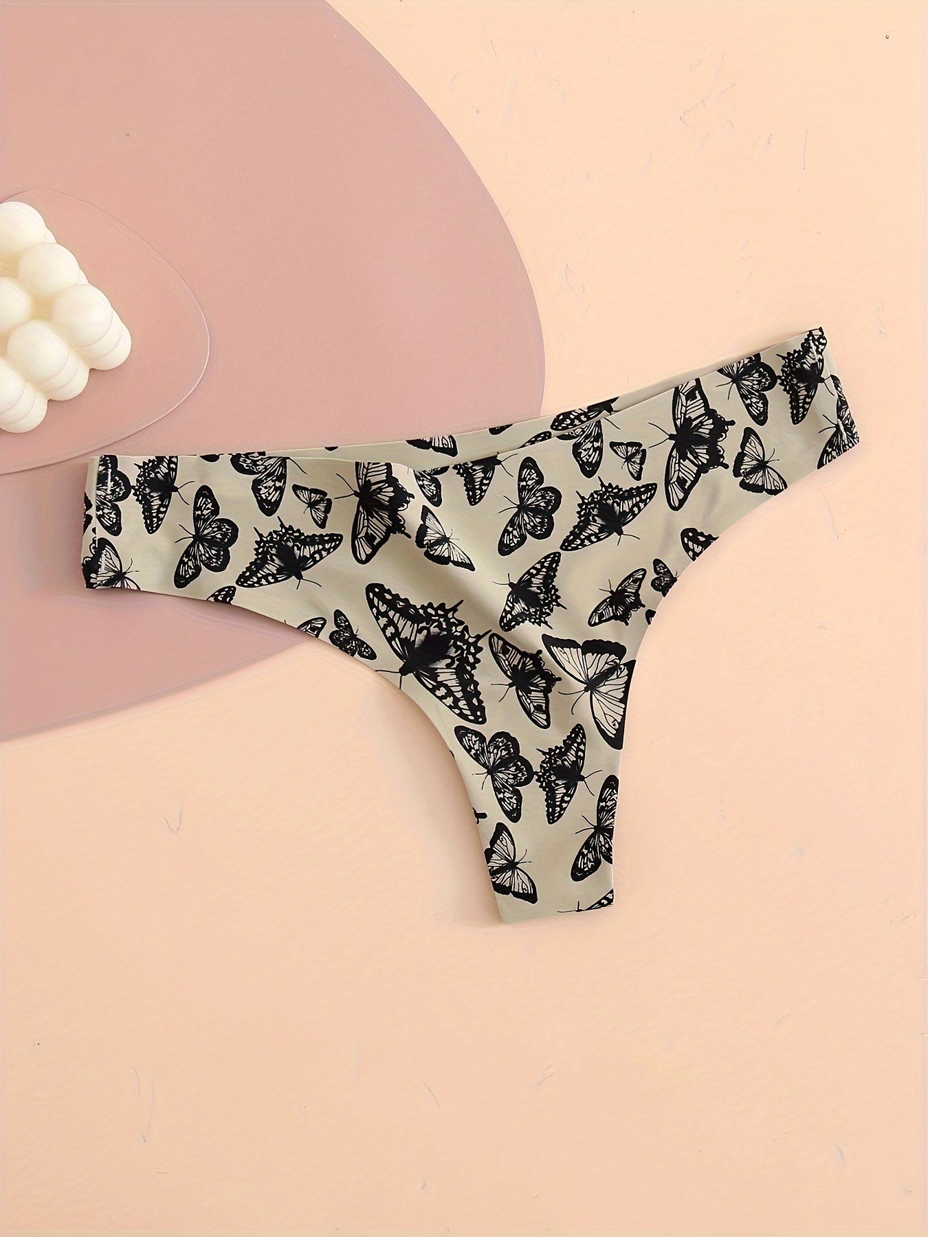 3pcs Grunge print thongs