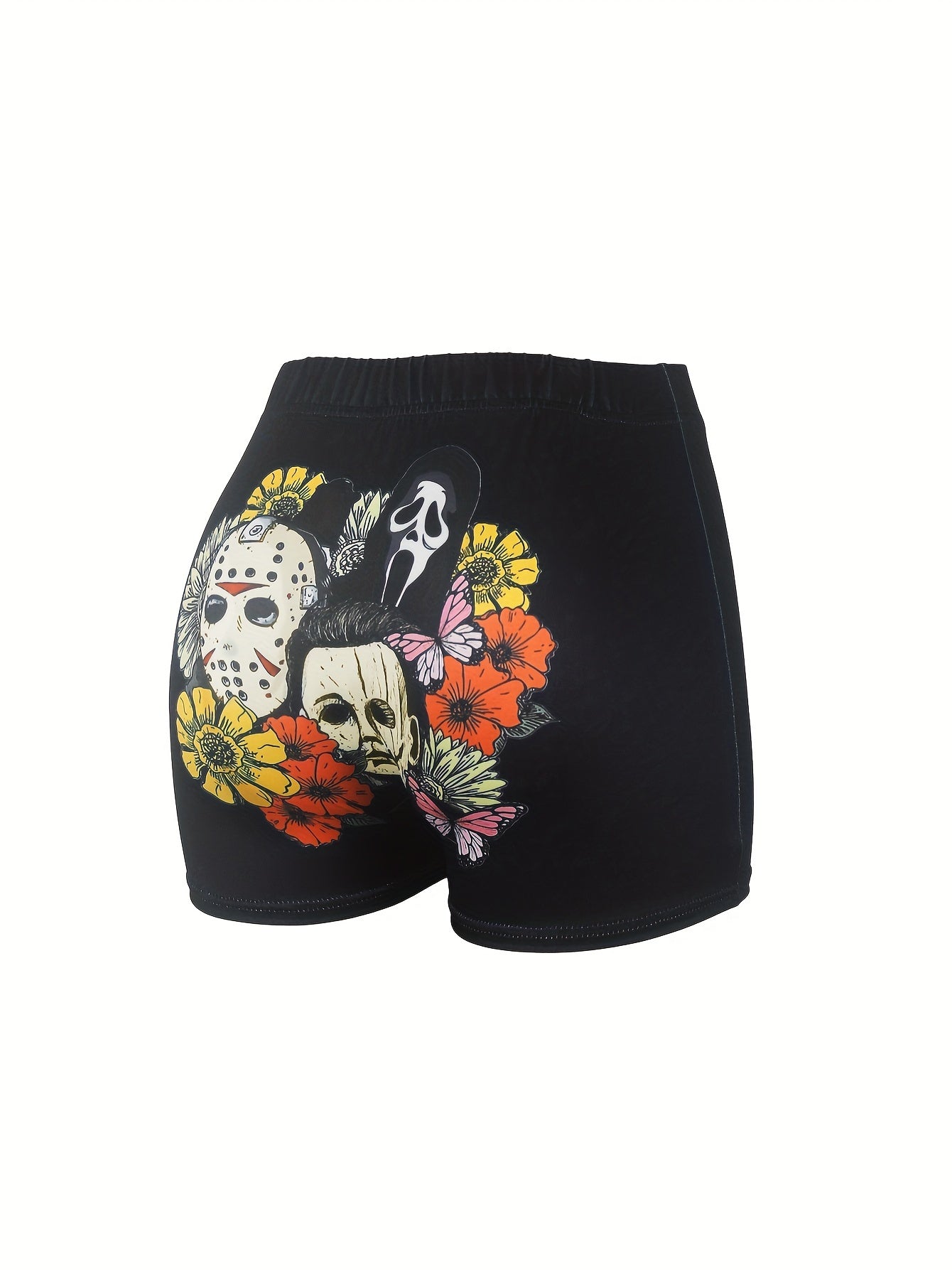 Killers Graphic Print Skinny Shorts