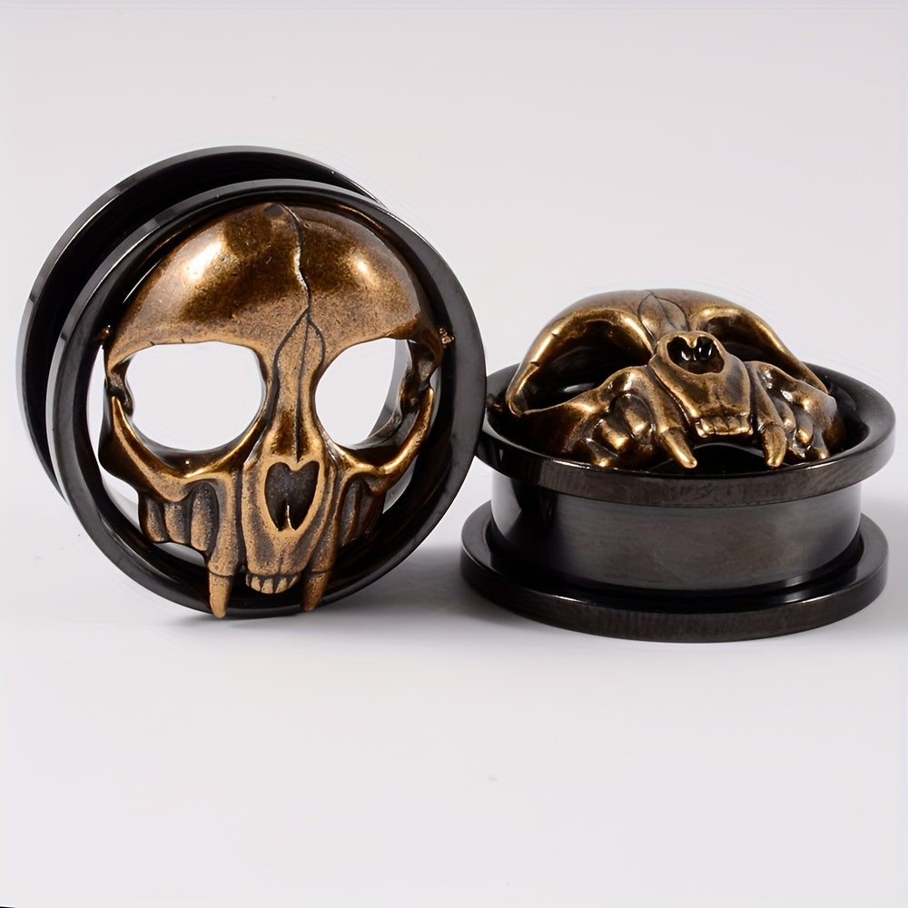 Skull Stainless Steel Ear Plugs