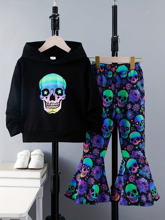 Girls 2pc, Skull Graphic Outfits