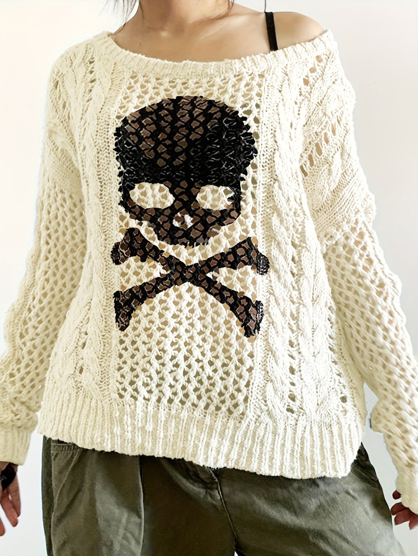 Plus Size Skull Sweater