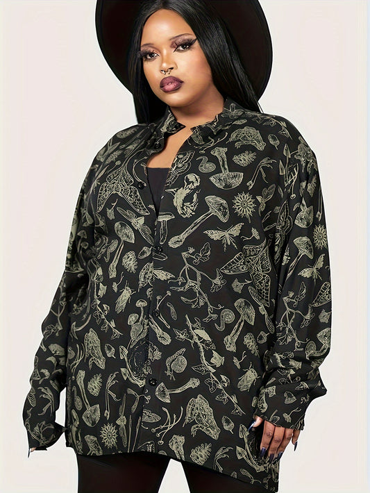 Plus Size Goth Blouse