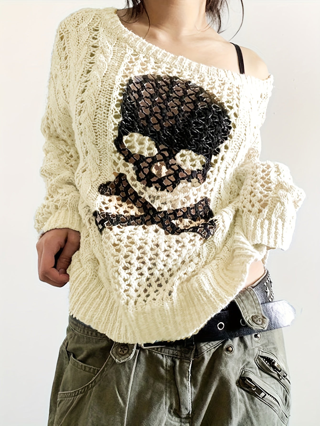 Plus Size Skull Sweater