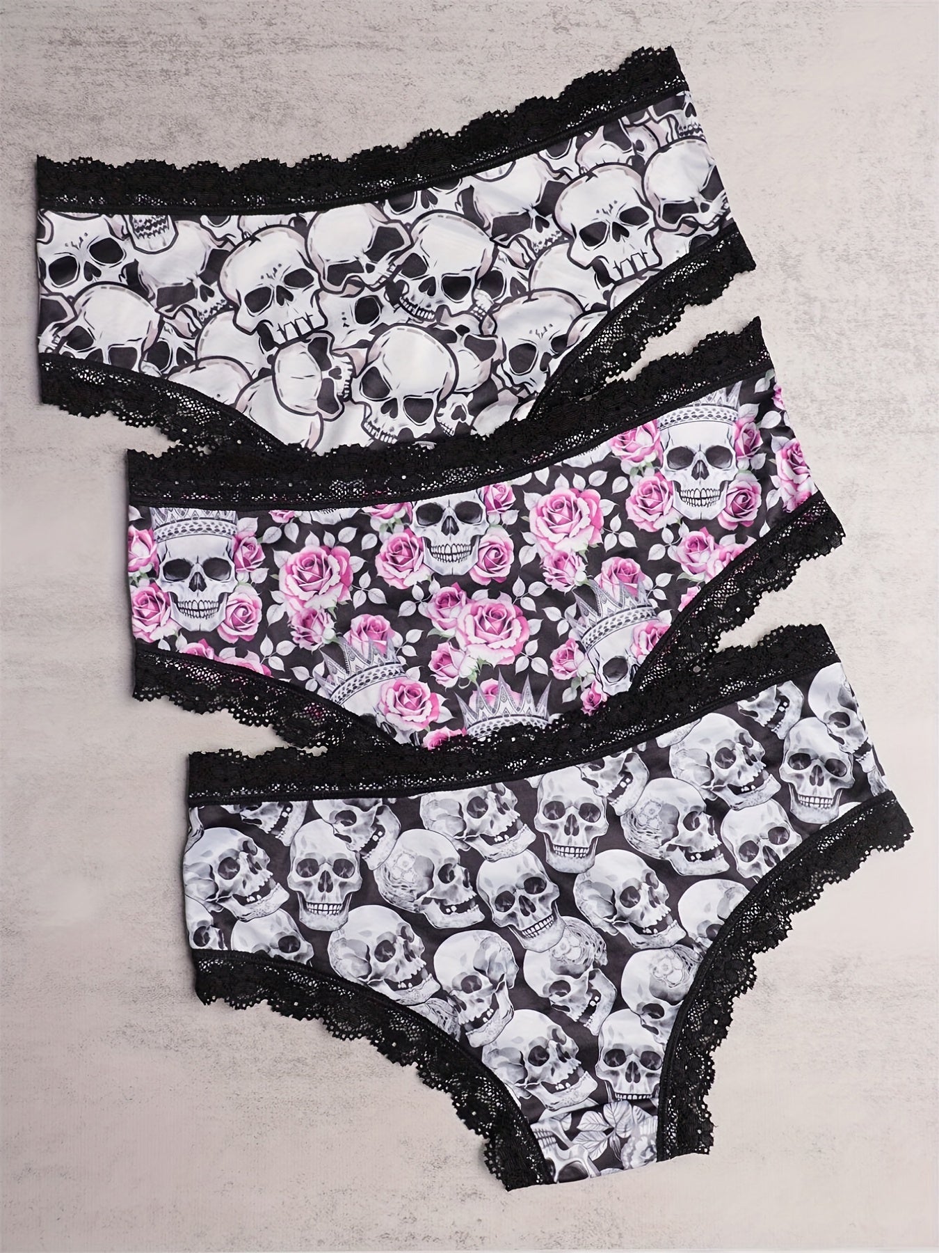 3pcs Lace Hipster Panties