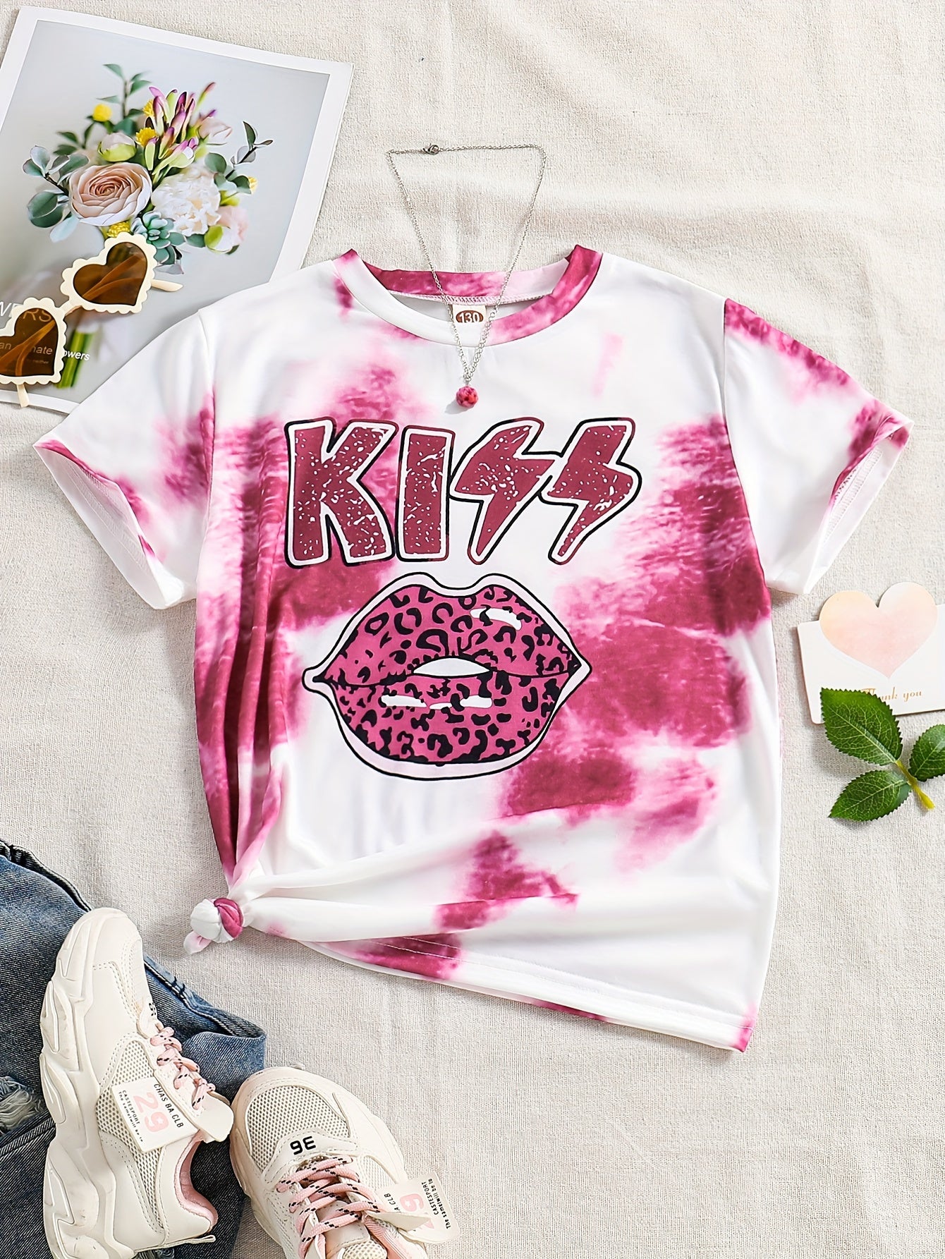 Vintage Leopard Kiss Graphic Tee