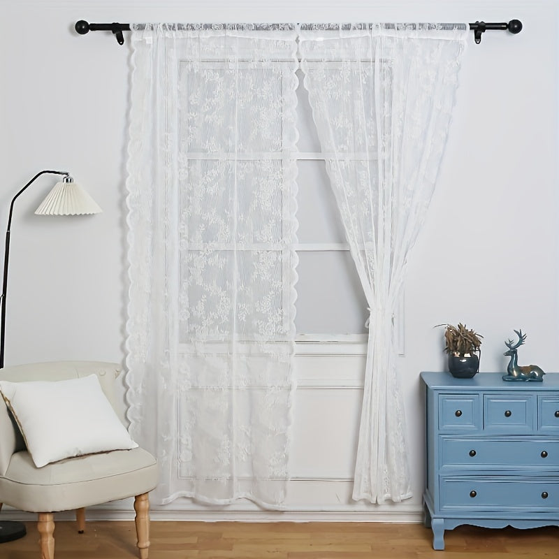 Gothic Floral Sheer Curtain