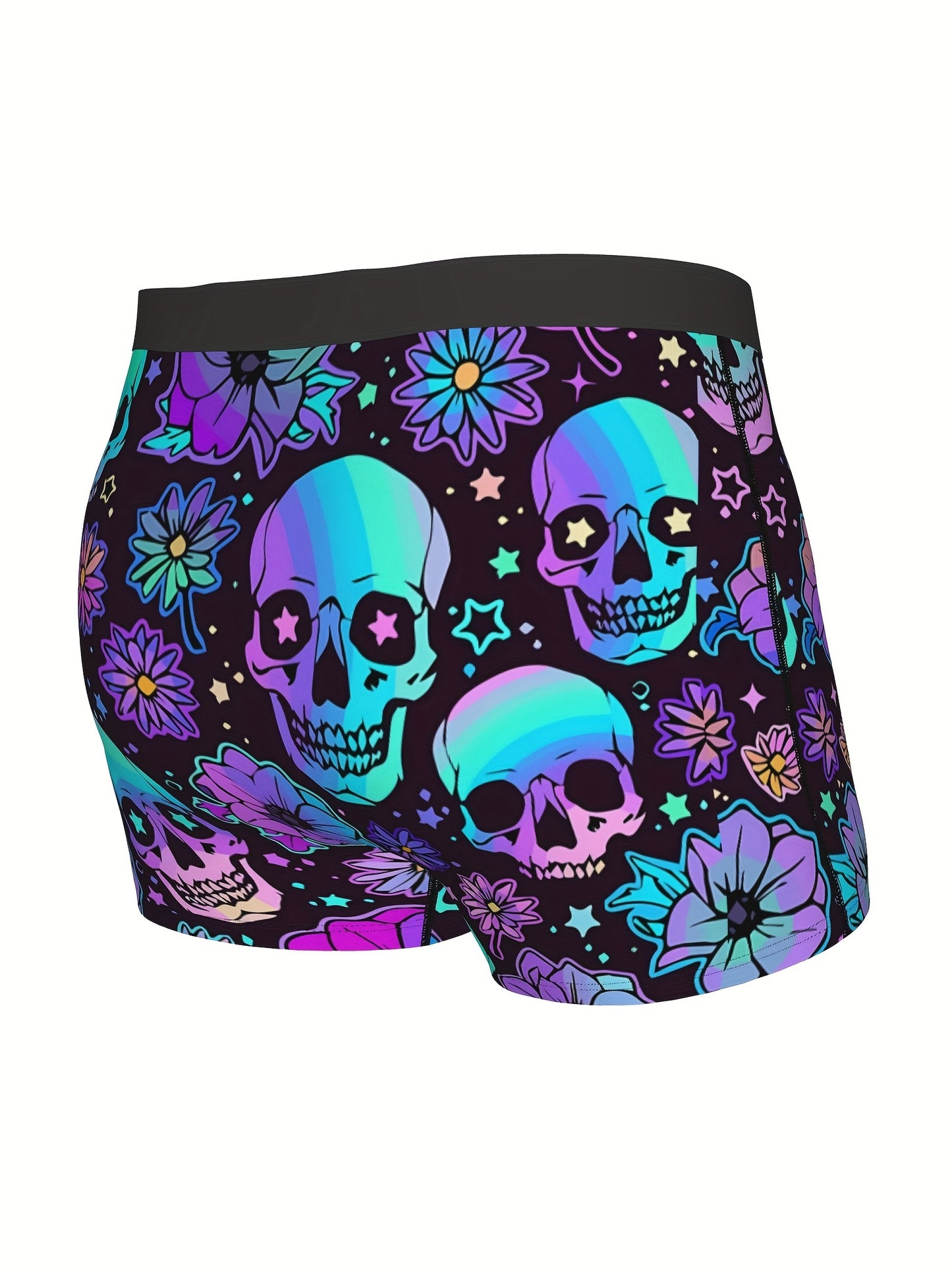 Men's Colorful Skull Boxer Briefs