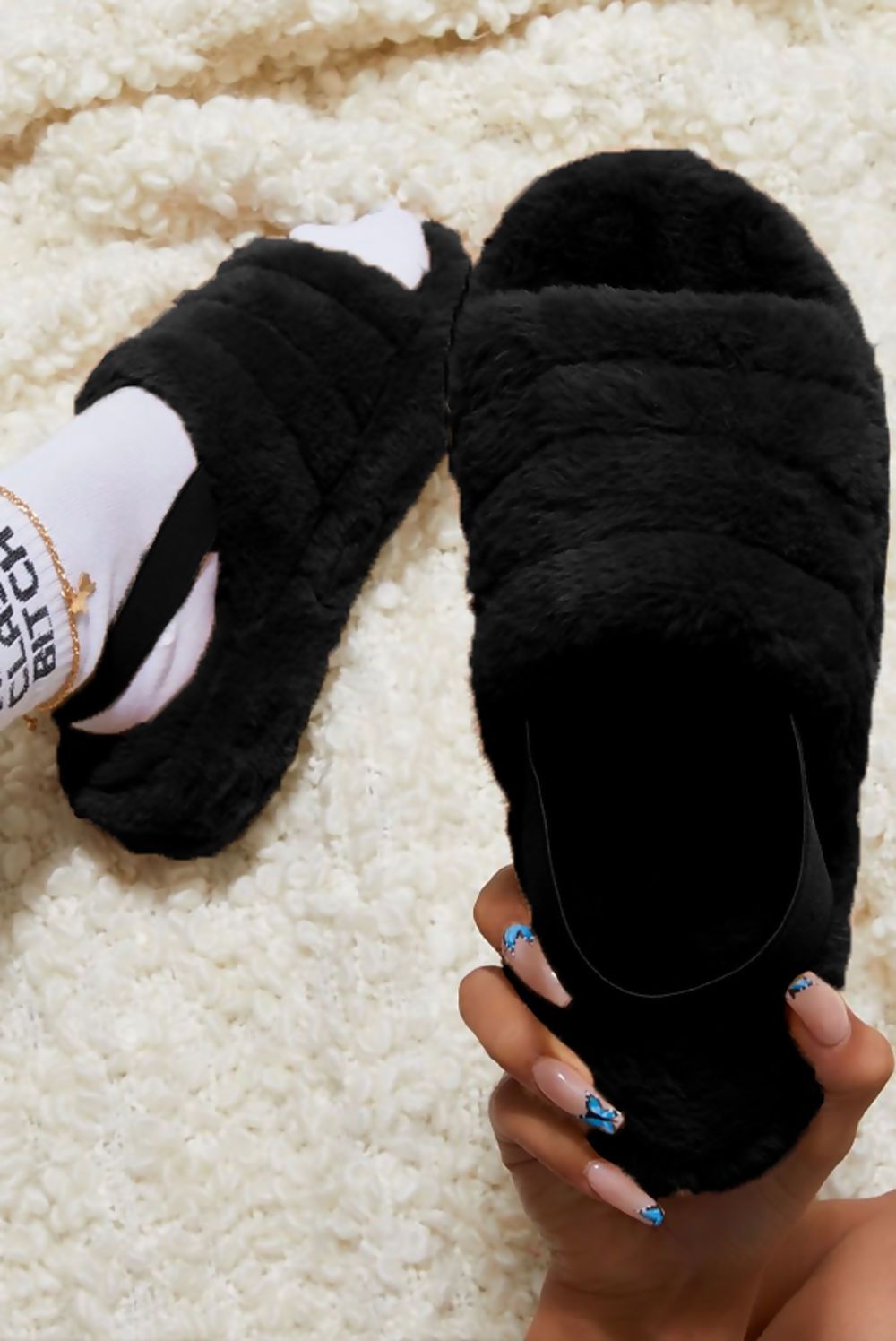 Faux Fur Fluffy Slippers