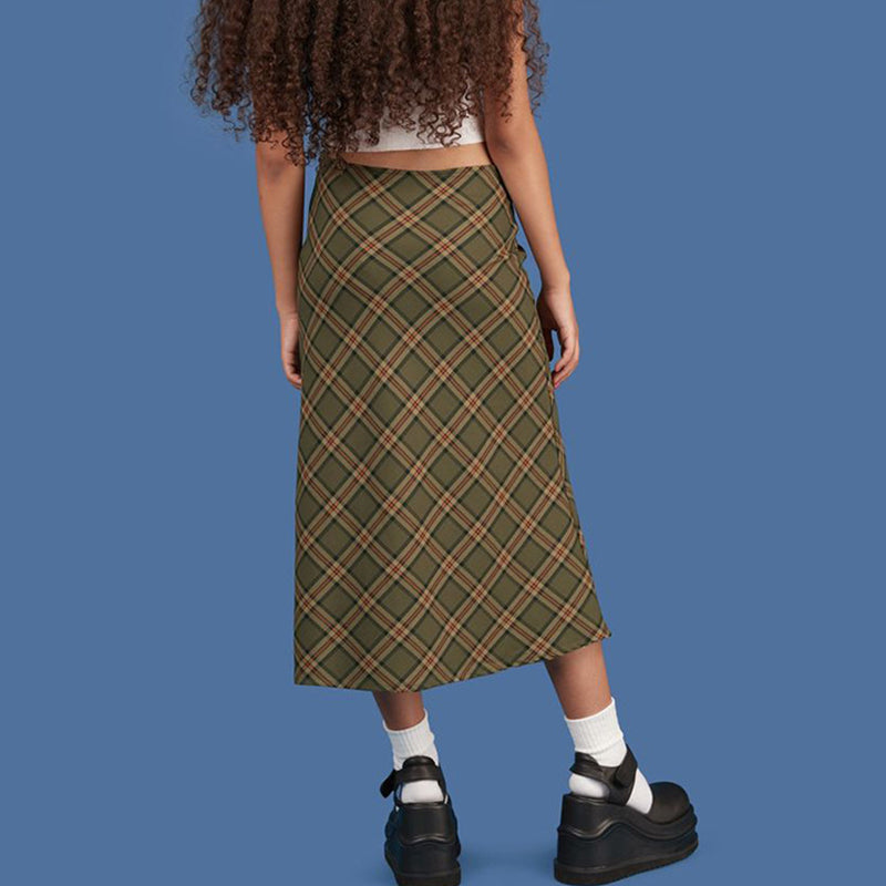 Elizabath E-girl Plaid High Waist Mermaid Skirt