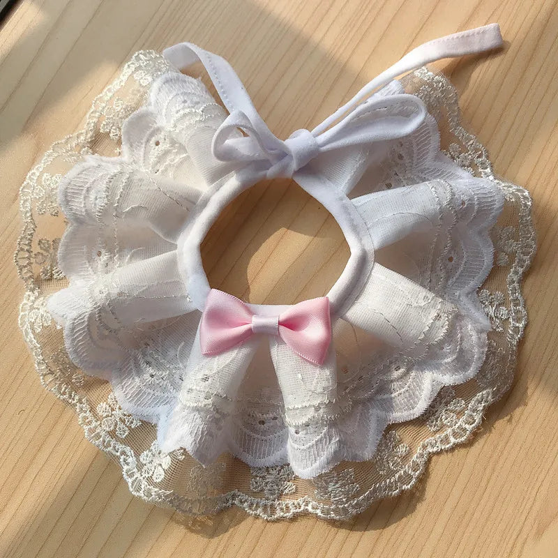 Lace Bow Bell Collar For Pets