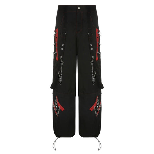 Red and Black Punk Pants