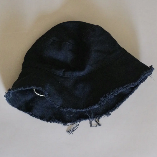 Cotton Canvas Sun Hats - Black