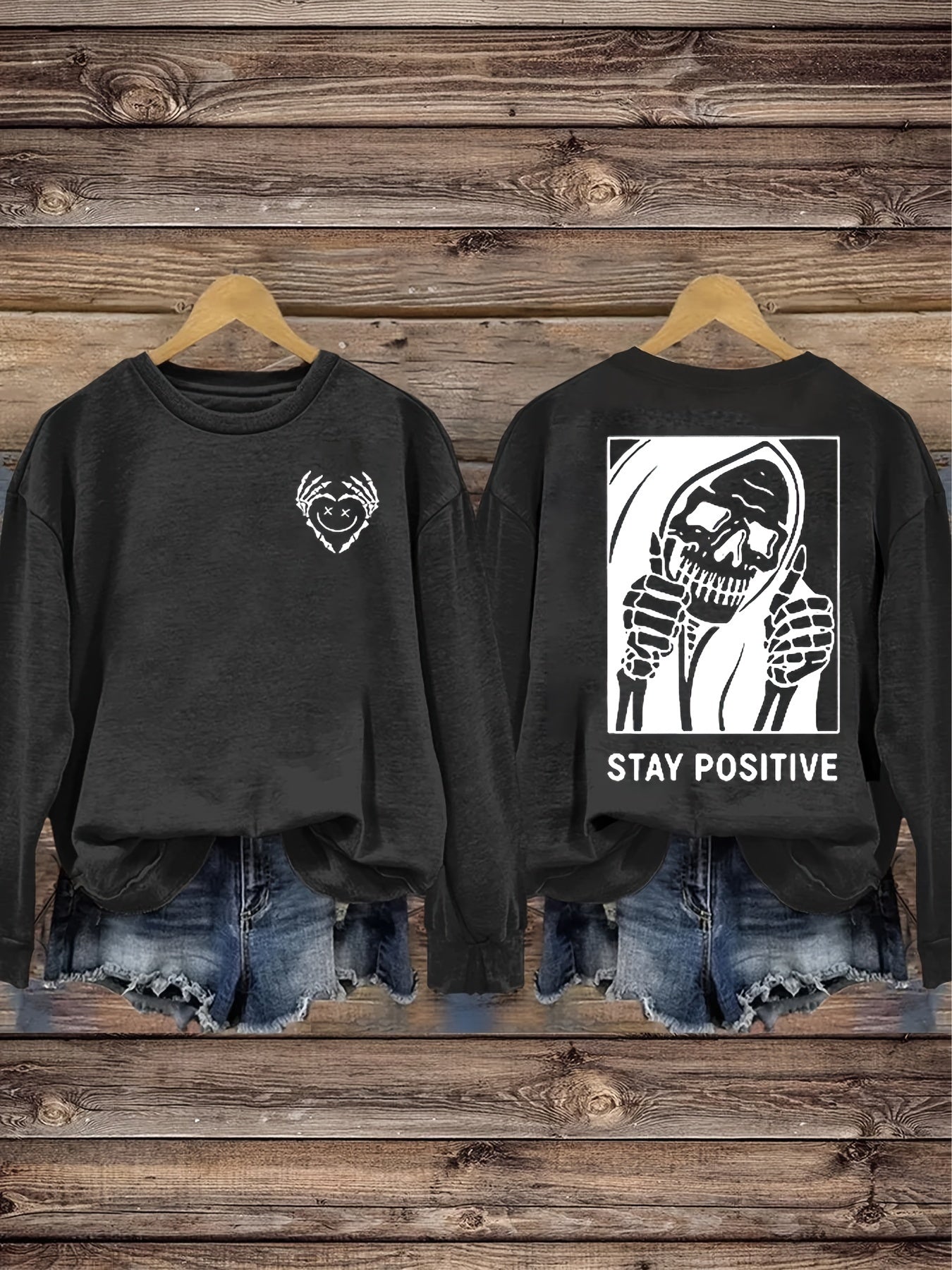 Stay Positive Pullover Sweatshirt