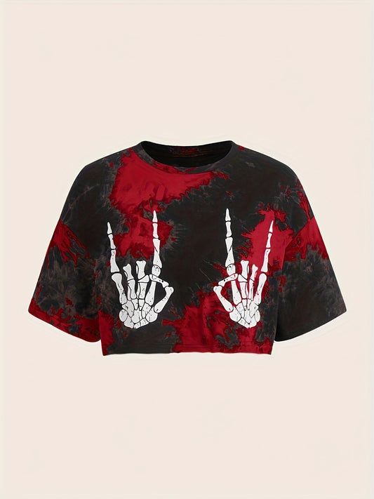 Skull Print Tie Dye Lounge Top