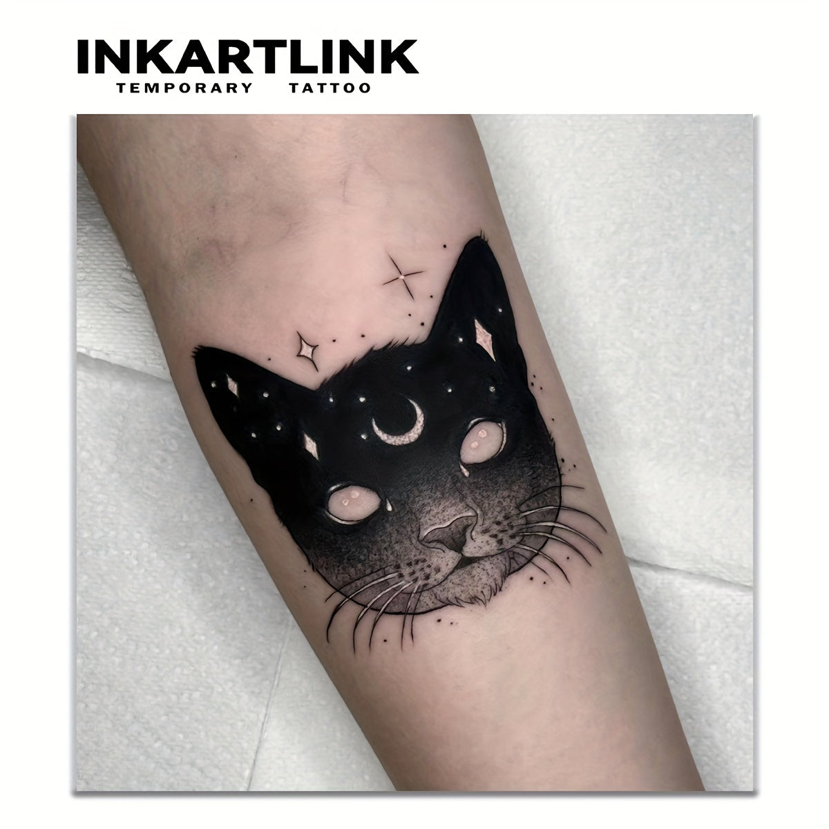 Starry Cat Tattoo Sticker