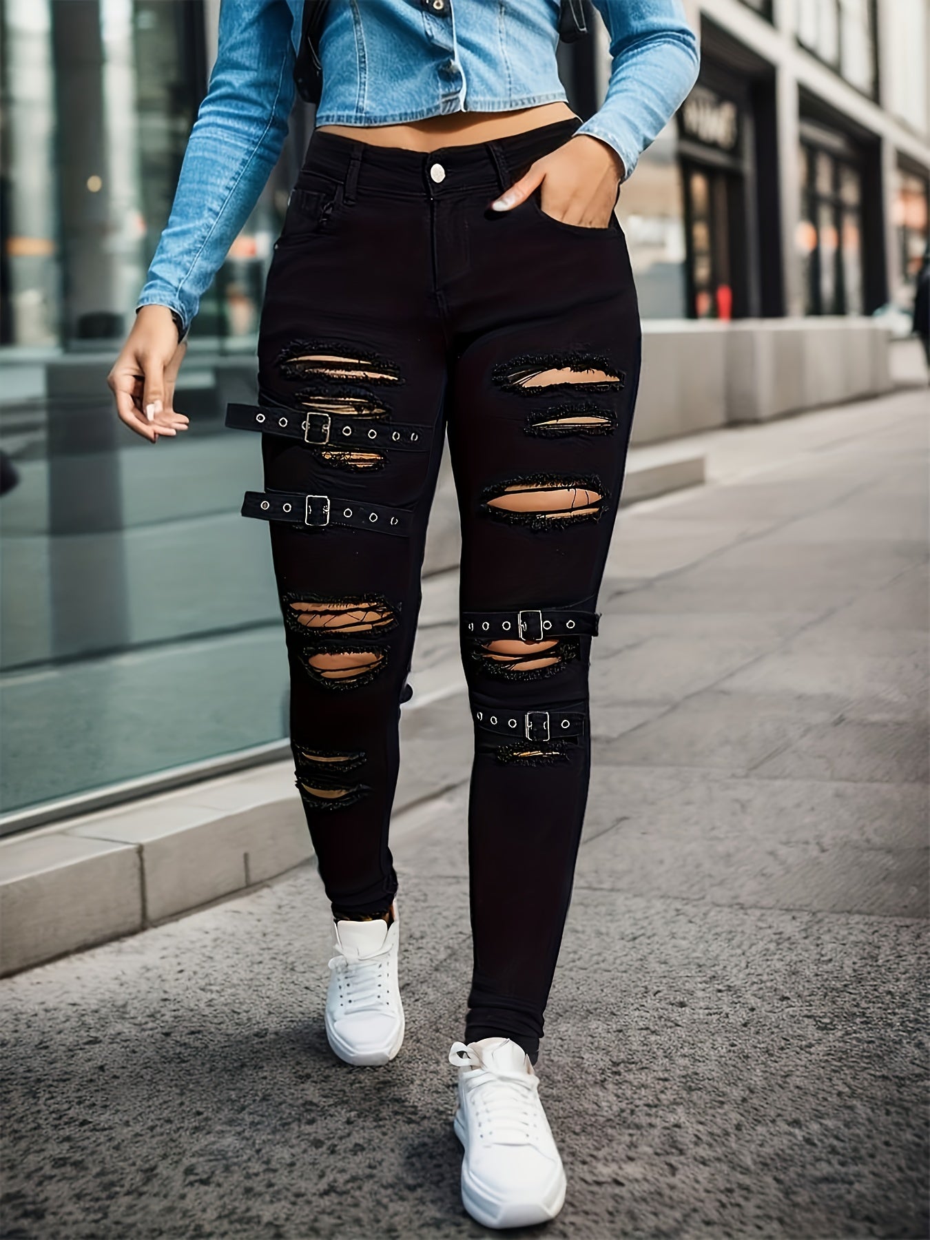 Plus Size High Stretch Skinny Jeans