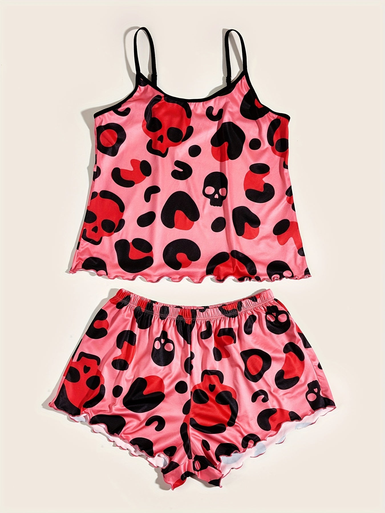 Skull Print Pajama Set