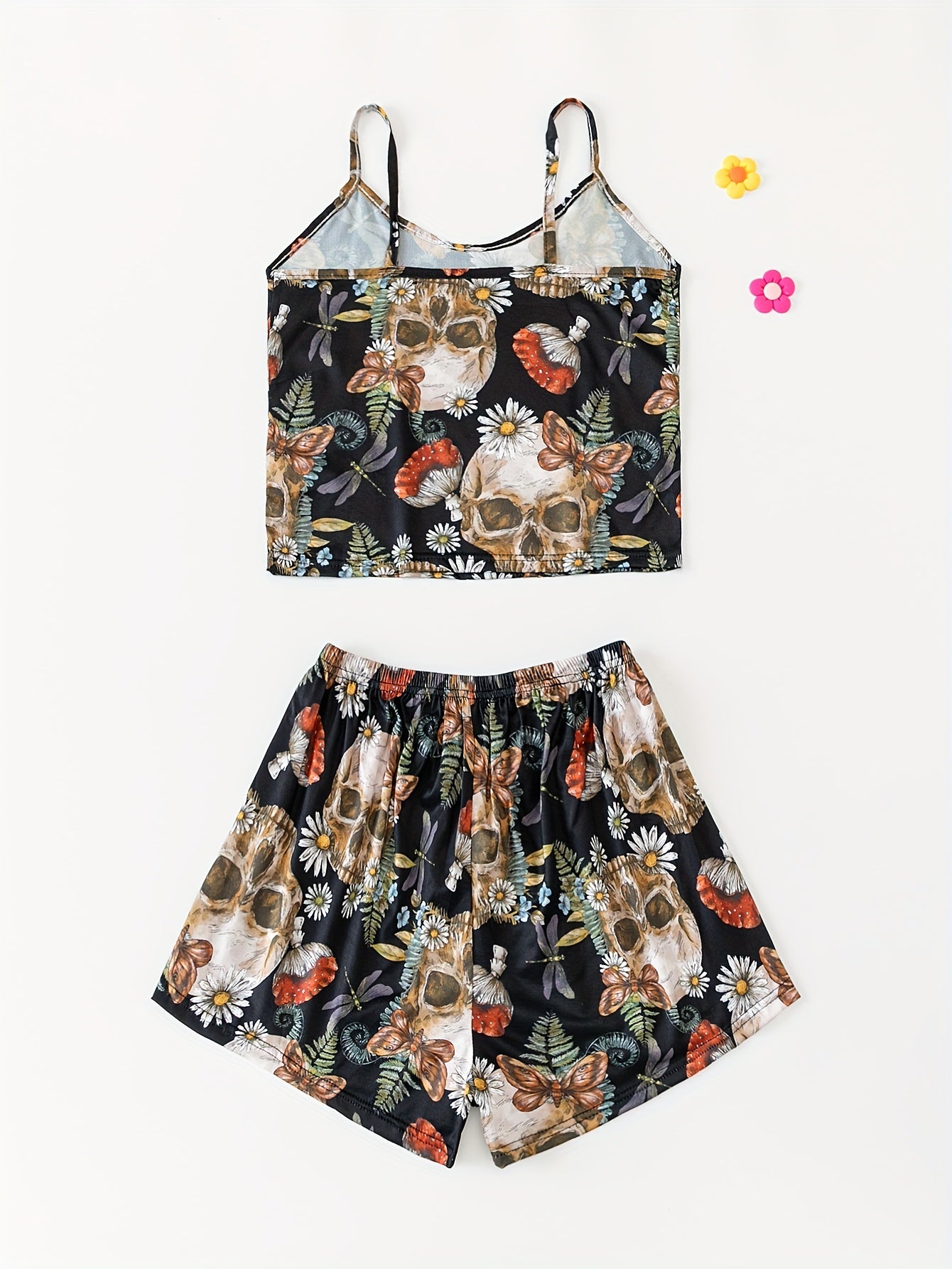 Skull Print Pajama Set