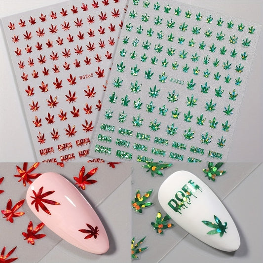 Pot Leaf Nail Stickers