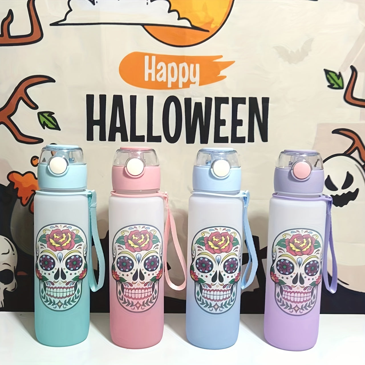 Day Of The Dead Sports Water Bottles