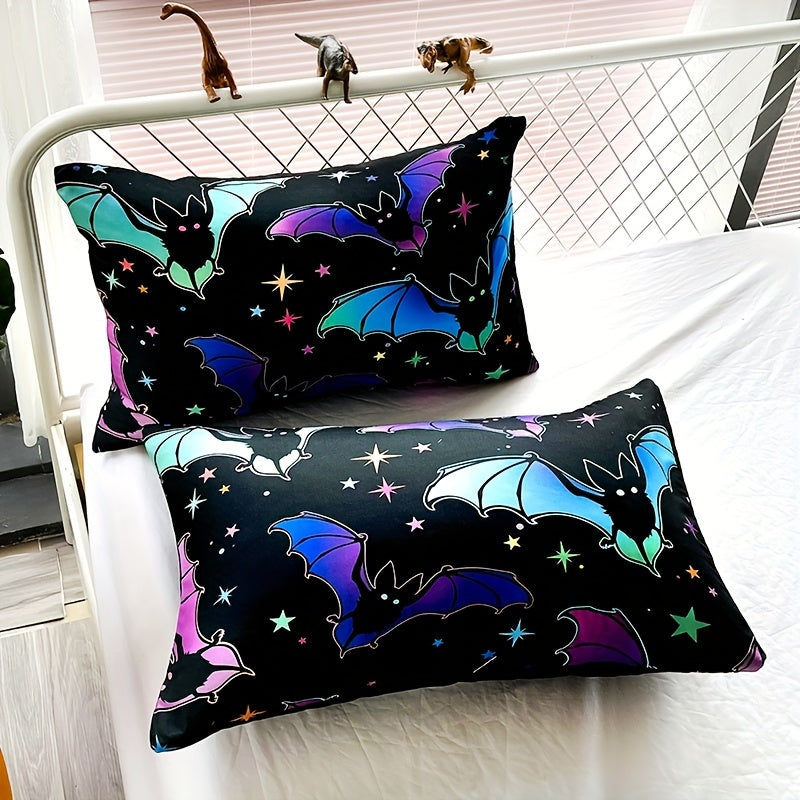 3pcs Bat Print Duvet Cover Set