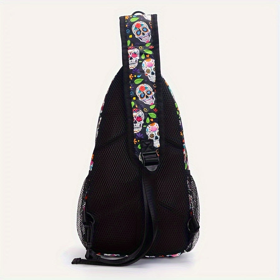 Skull Printed Chest Bag