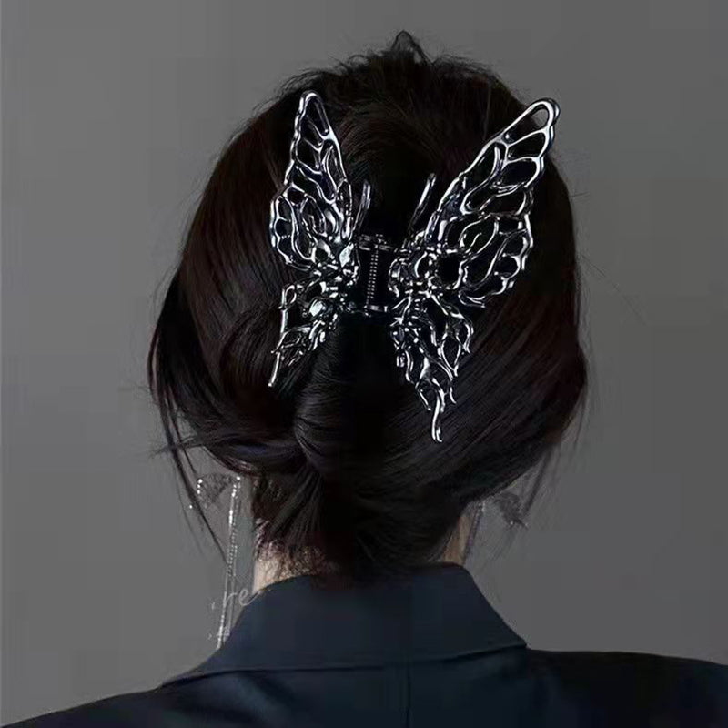 Silver Butterfly Hair Claw